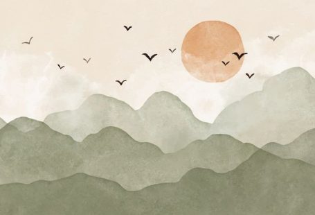 Free Vector | Watercolor mountains background