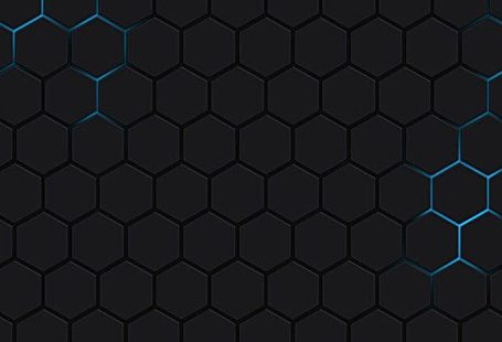 Free  Wallpaper, Black, Hexagon Background Images, Science And Technology Hexagon H5 Black Background Photo Background PNG and Vectors