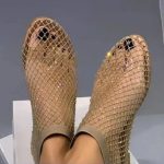 Gianna - Mesh-Slipper mit flachem Absatz - Weiß / 41