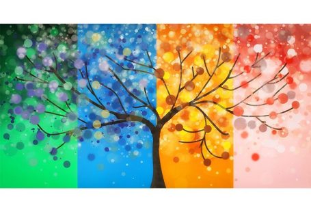 Illustrazione della decorazione della pianta murale Carta da parati resistente alla muffa Carta da parati della camera da letto 123"x87"-Blu-Staccare e attaccare