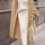 Openwork Chunky Knit Cardigan - Yellow 3XL