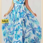 Sexy Deep V Backless Chiffon Dress