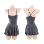 Smooth Ice Silk Sexy Simple Suspender Skirt Erotic Lingerie Sexy Cleavage