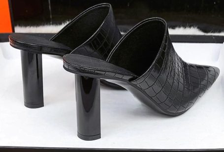Snakeskin Pattern Lady Summer Shoes Sexy High Heel Cup Heel Ladies Slides Fashion Sexy Slippers Fe