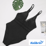 Sommerlicher Strandbikini mit V-Ausschnitt - Rot / S