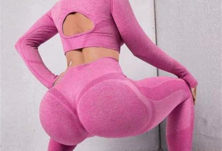 Sporty Duo: Hollow Design Tops & Butt Lifting Leggings - Blue / L