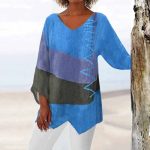 Stylish three-colored shirt - Geel / 3XL