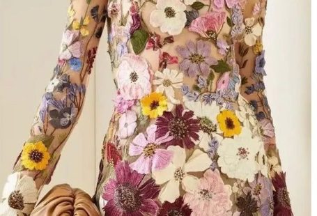 Three Dimensional Floral Sexy Dress