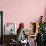 "Unrecognizable Painter Drawing Female Portrait" by Stocksy Contributor "Alina Hvostikova"