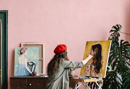 "Unrecognizable Painter Drawing Female Portrait" by Stocksy Contributor "Alina Hvostikova"