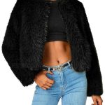 Veste supérieure sans col en fourrure multicolore - Pink / XL