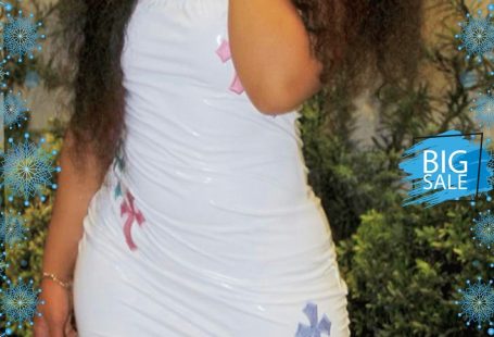 White Sexy Print Patchwork Strapless Pencil Skirt Dresses