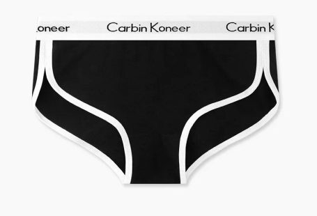 Women's Letter Printing Cotton Underwear Sexy Triangle Short Casual Slim Fitness Short Brief Mid Rise Panties Tenu Sexy Lingerie Black 01-L-1pc