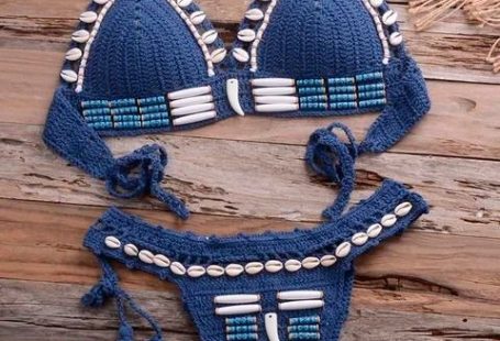 Womens Sexy Blue Shell Bikini