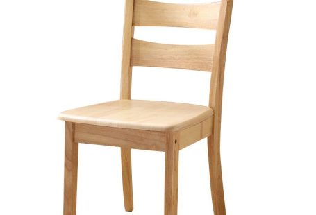 Wood Modern Style Dining Chair Ladder Back Side Chair for Dining Room Tan-Upholstered Chair(s)-2 Piece Set