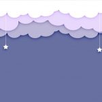 星とテキストsoaceと雲の背景 | 無料のベクター