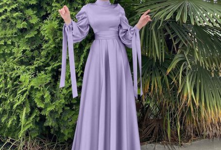 Attractive Solid Color Women's Soft Waist Satin Dress