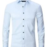 Camisa masculina de manga comprida fashion top slim cor sólida camisa elástica - Camisa masculina de manga comprida fashion top slim cor sólida camisa elástica