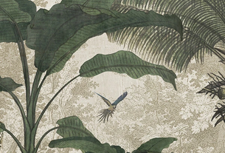 Green Tropical Illustration Digital Wallpaper M9484