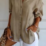 Kirsten - Summer Women's Blouse - Gray / 18 (2XL)