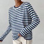 Lara - Lange mouwen Damesshirt met strepen