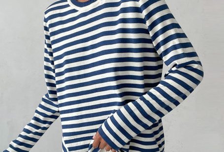 Lara - Lange mouwen Damesshirt met strepen