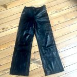 Mantana Pants & Jumpsuits | Mantana Italian Vintage Leather Pants | Color: Black | Size: 38