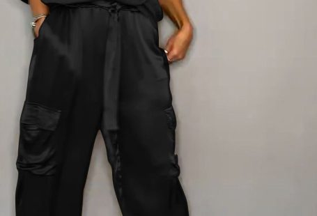Satin Chic: Effortless Elegance Two-Piece Set - Black / S