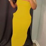 Sexy Casual Solid Backless Strapless Sleeveless Dress