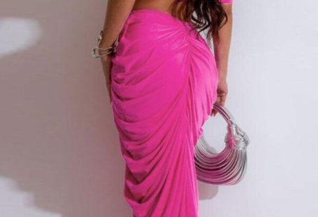 Sexy Elegant Fold Strapless Two Pieces