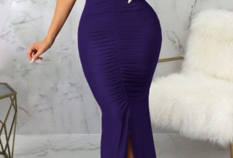 Sexy Elegant Solid Split Joint Slit Fold V Neck Straight Dresses