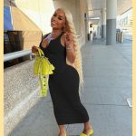 Sexy Hanging Fashion Sexy U-neck Sleeveless Slim Dress