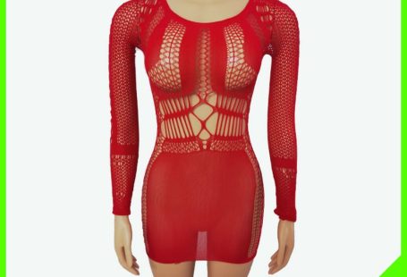 Sexy Hollow Sexy Mesh Yarn Nightdress Nightclub Dress