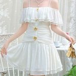 Sexy Off-shoulder Ruffles Skater Dresses