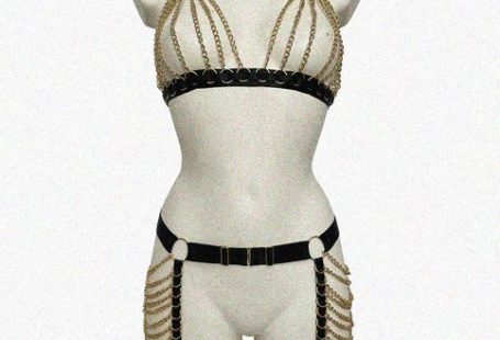 Sexy chain harness women's black sexy suit from GO GIRL GO