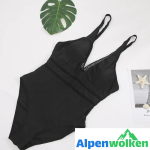 Sommerlicher Strandbikini mit V-Ausschnitt - Blau / M