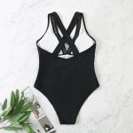 Sommerlicher Strandbikini mit V-Ausschnitt - Grüne Blätter / 2XL