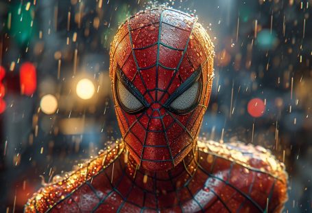 Spider-Man in the Rain wallpaper