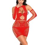 TOPJIAO Sexy Femmes Fishnet Lingerie sous-vêtements de Nuit vêtements de Nuit Bodysuit Combinaison Sexy Dentelle