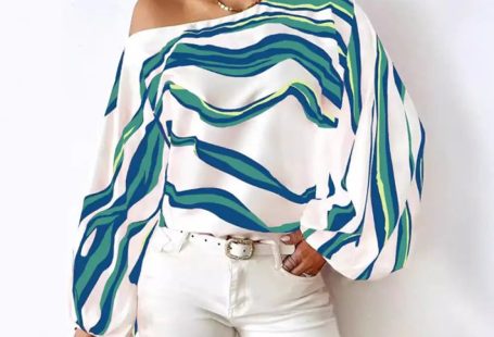 Trägerloses gestreiftes Hemd - Blau / XL