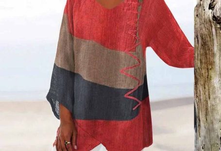 Veste boutonnée Ample Imprimée, Colorée et élégante