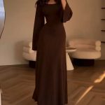 WOLFF - Modisches Strickkleid, Braun / M