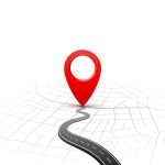 Premium Vector | Location travel road white background. Vector illustration