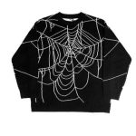Street Acrylic Sweater Personality Casual Shirt Men And Women - Black 01 / L