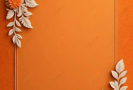 Wedding Card Orange Design Background Wallpaper Image For Free Download - Pngtree