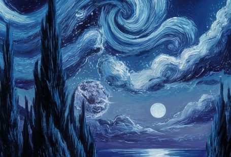 Celestial Dreamscape: Starry Night Wallpaper