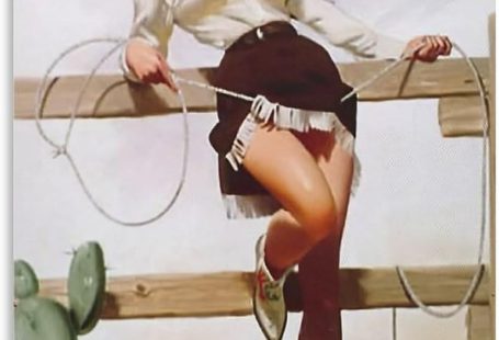 DLQJHAJ Vintage Cowgirl Poster Blonde Sexy Girl Poster Canvas Wall Art Poster For Room Aesthetic And Decor Canvas Painting Wall Art Poster for Bedroom Living Room Decor 12x18inch(30x45cm)