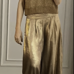 Felicia - Elegantes Oberteil und Hose - Lässiger Schick - Silber / L