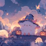 Halloween Cute Cartoon Background, Halloween, Pumpkin Lantern, Cartoon Halloween Background Image And Wallpaper for Free Download