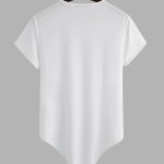 INCERUN Men Bodysuit Solid Color Pajamas Sexy 2023 Breathable Short Sleeve O-neck Rompers Underwear Fitness Men Bodysuits S-5XL - White / 4XL